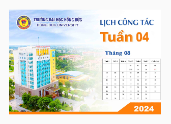 Lịch tuần 04 ĐTN-HSV (Từ ngày 19/8/2024 đến ngày 25/8/2024)